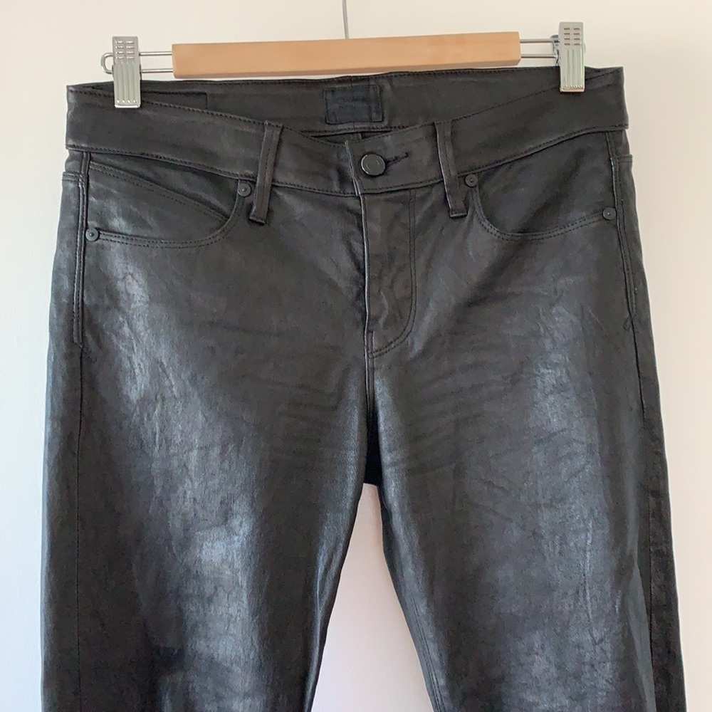 RtA Lambskin Leather Black Destroyed Knee Pants 27 - Picture 4 of 15